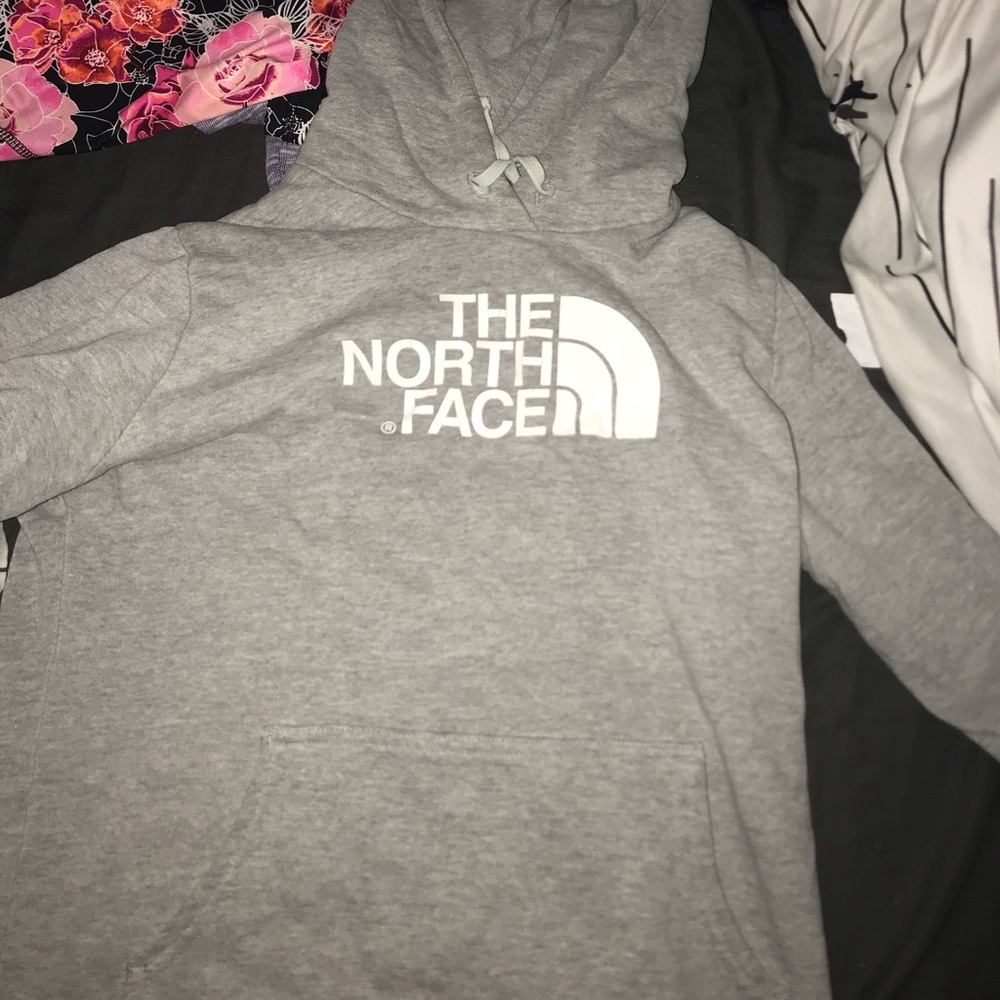 north face grey hoodie